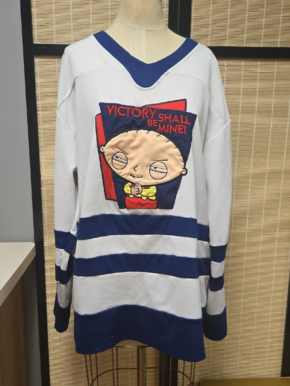 Men's/ Womens/ Kids White and Navy Family Guy Jersey